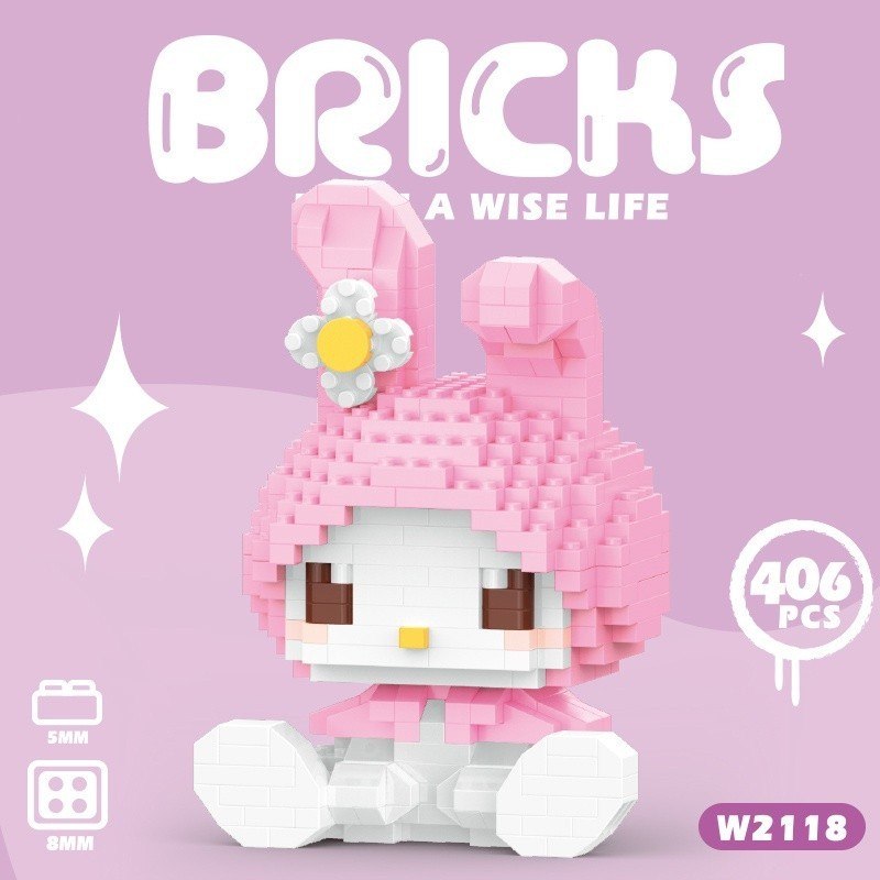 🛍️ Presente De Brinquedo De Construção Animal Para Coelho Bonito