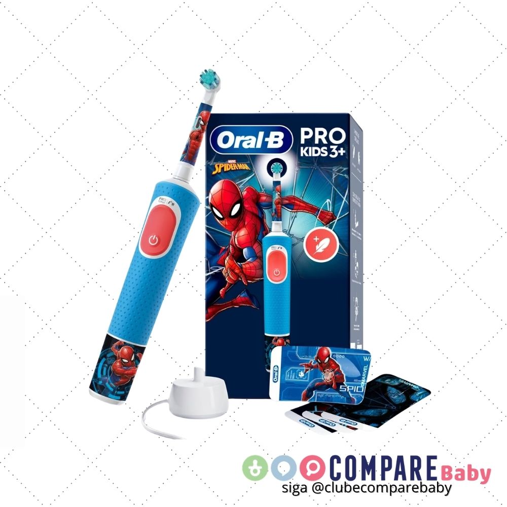 😍 ORAL-B Spider-Man Escova de Dente Elétrica para Crianças Macia