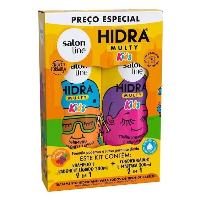 🛍️ Kit Shampoo E Condicionador, Hidra Multy, Salon Line, 300 Ml