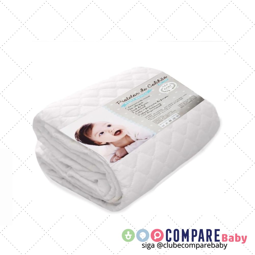 😍 Protetor Colchão Impermeavel Berço Padrão Americano Anti Xixi Bebe Capa Protetora Segur