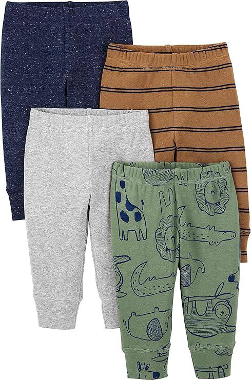 🫧 Calças Pacote com 4 calças neutras Simple Joys by Carter's Unisex Bebê tam 3-6m