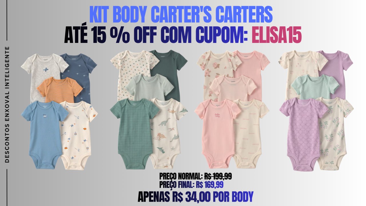 🫧 Kit Body Carter’s com 5 peças