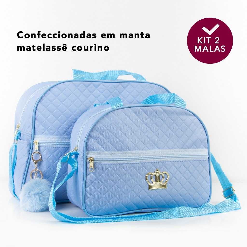 🛍️ Kit Bolsa Maternidade 2 peças Varias Cores Lisas Mala Maternidade Mochila Maternidade