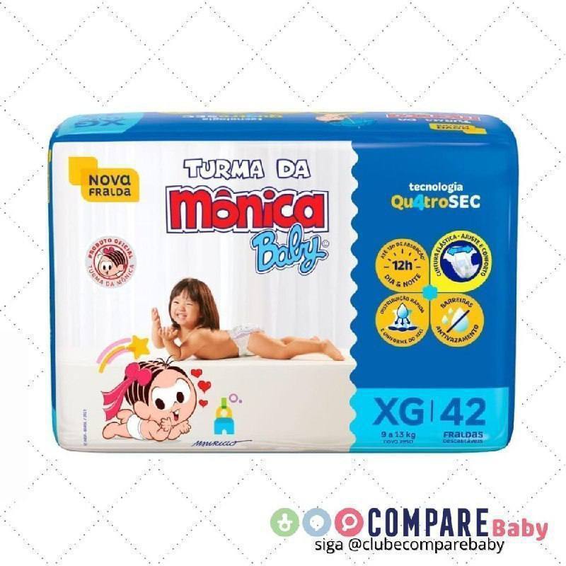 😍 Fralda Turma da Mônica Baby Mega XG 42 Unidades