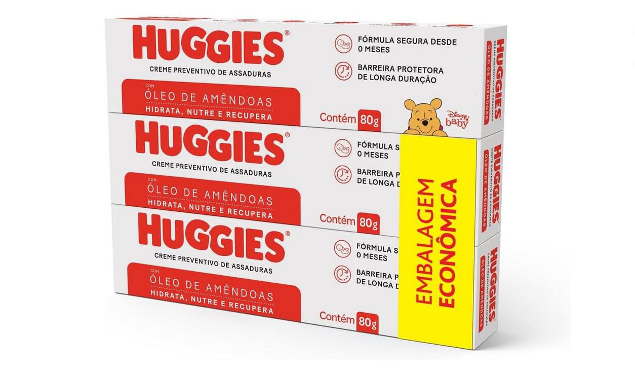 🫧  Creme Preventivo Assaduras Huggies Pele Protegida c/3 de 80g