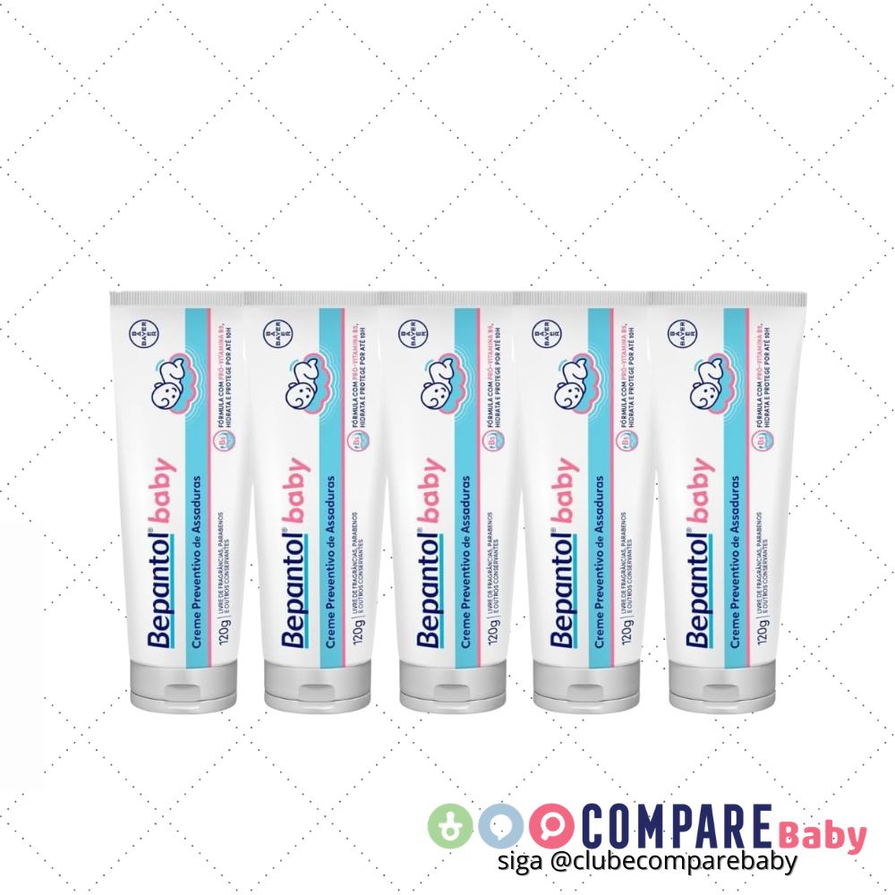 😍 Bepantol Baby Pomada Assadura Bebe, Hipoalergênica, Kit 5 Unidades 120g