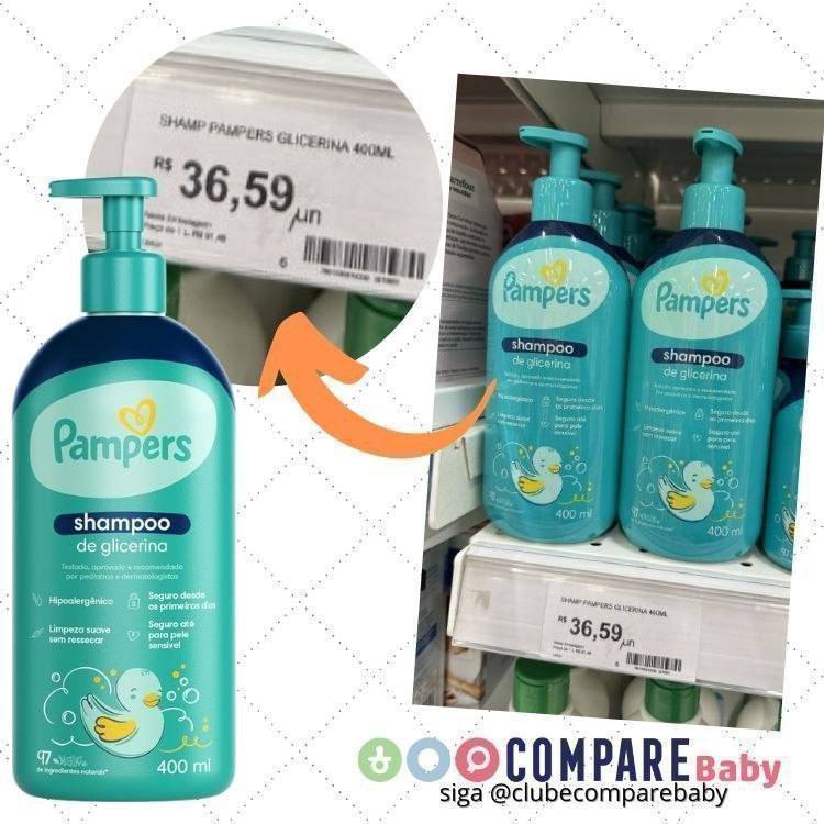 😍 PAMPERS SHAMP GLICERINA 400ml              Shampoo Glicerina