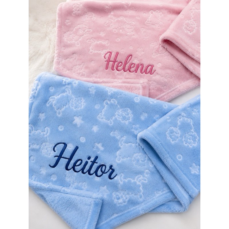 🛍️ Manta Bebê em fleece 3D Personalizada com nome(ENVIAR O NOME PELO CHAT)