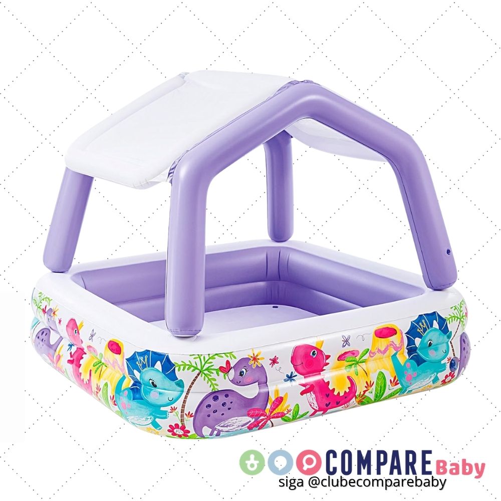 😍 Piscinas Lazer Com Cobertura 295l Intex - Quadrada Variada Unissex-crianças