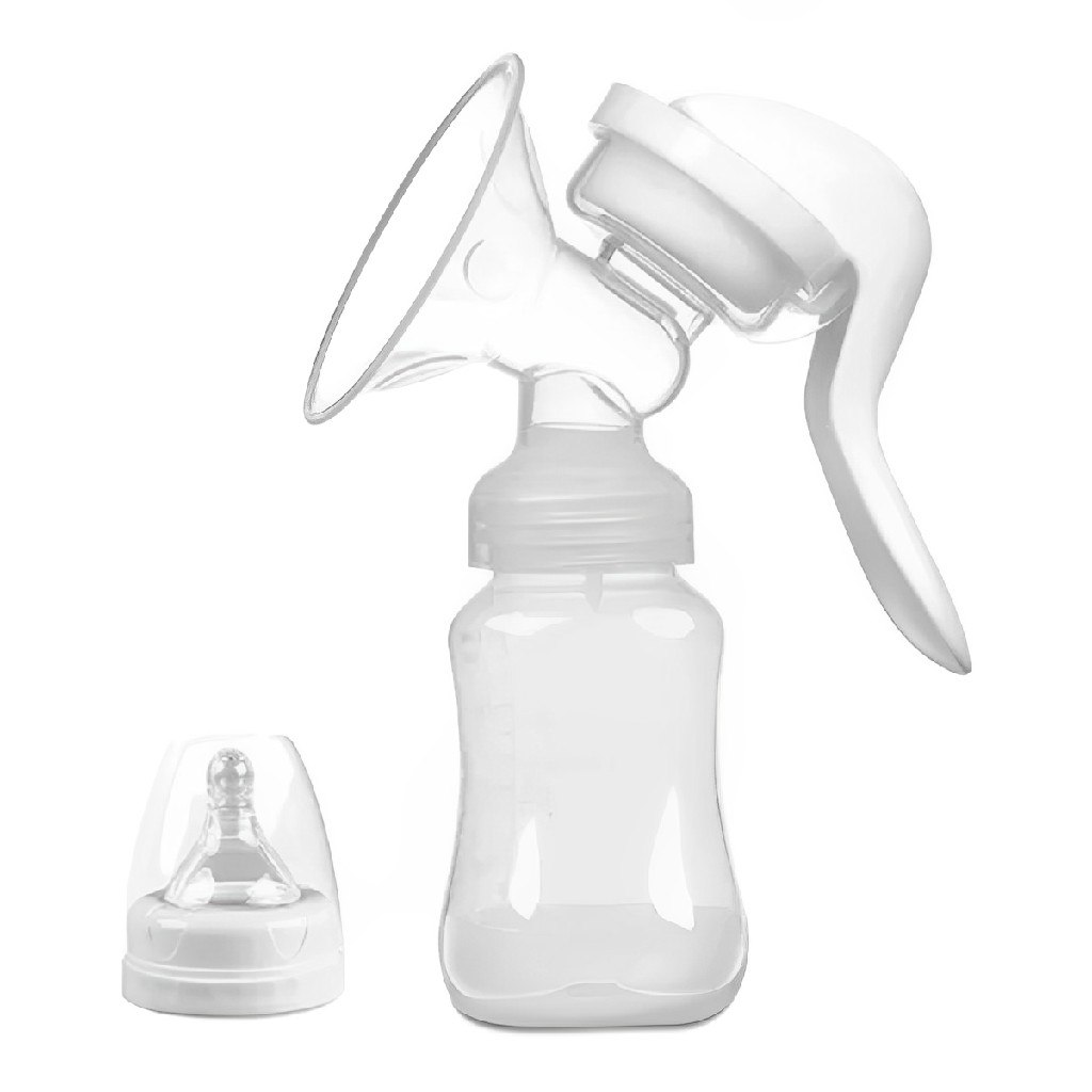 🛍️ Bomba Tirar Leite Materno Manual Sucção Bebês Pós-Parto Acompanha Bico De Mamadeira Fu