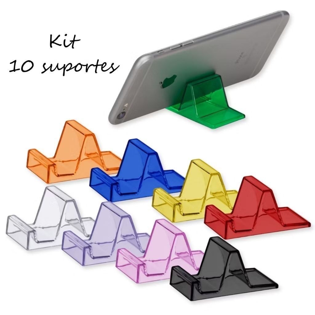 🛍️ Kit 10 Suportes para Celular acrílico suporte de mesa assistir séries filmes chamada d