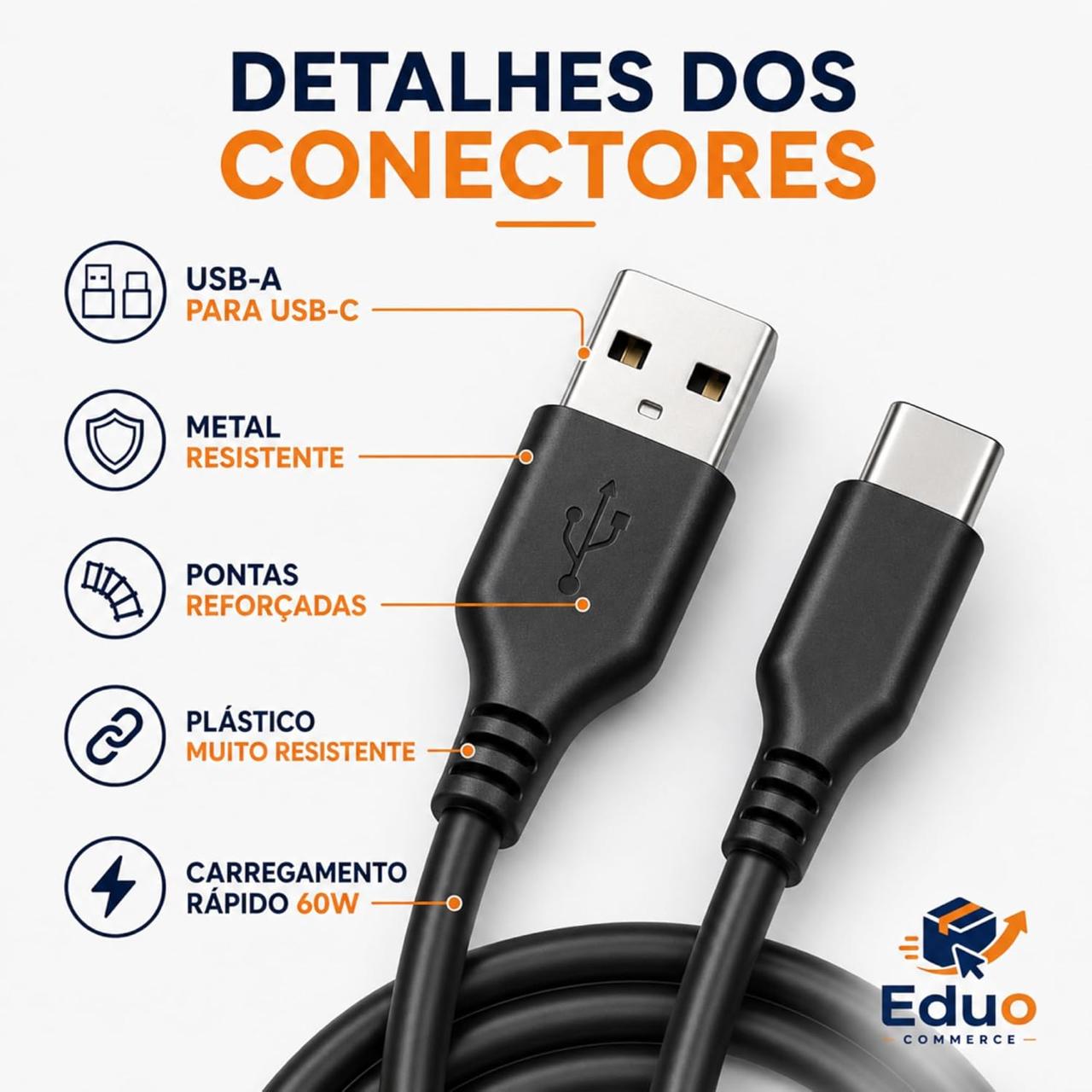 🔌 CABO REFORÇADO DE 2 METROS