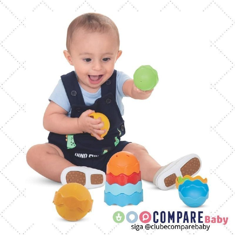 😍 Mercotoys Brinquedo Educativo de Empilhar Torre Mágica