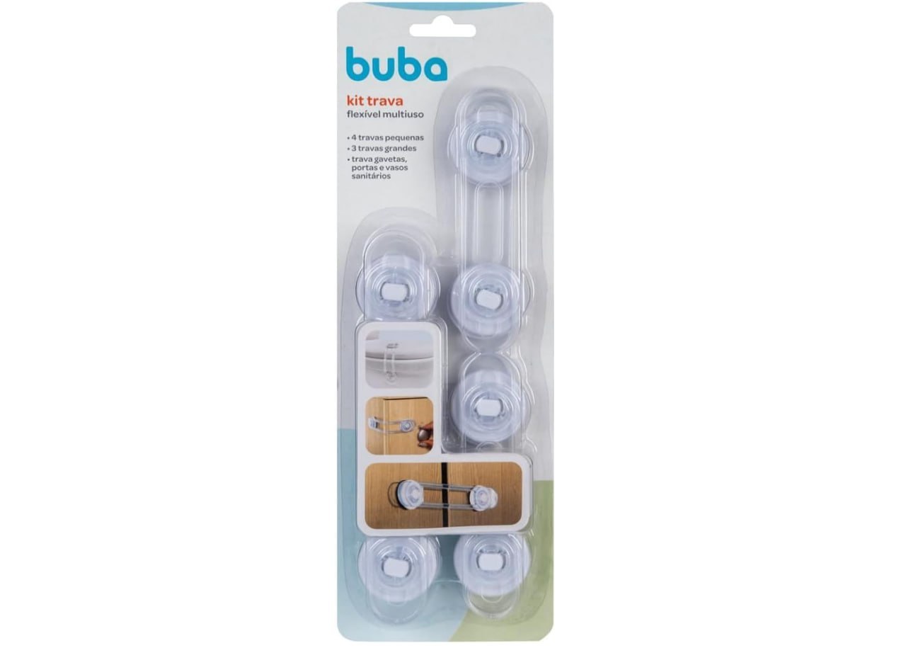 🫧 Buba Kit Trava Multiuso Flexivel Buba Branco 30X10X5