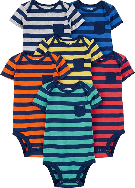 🫧 Body Pacote com 6 bodies de manga curta Simple Joys by Carter'sUnisex Bebê, tam 0-3m