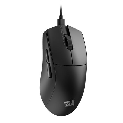🛍️ Mouse Gamer Redragon K1ng 1K Preto PAW3327 Cabo USB Tipo-C Removível 12400 DPI M724