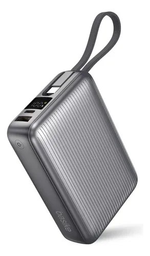 🛍️ Basike Power Bank 20.000mah Rápido Portátil 45w Rápido Com Display Cor Branco Power 3-