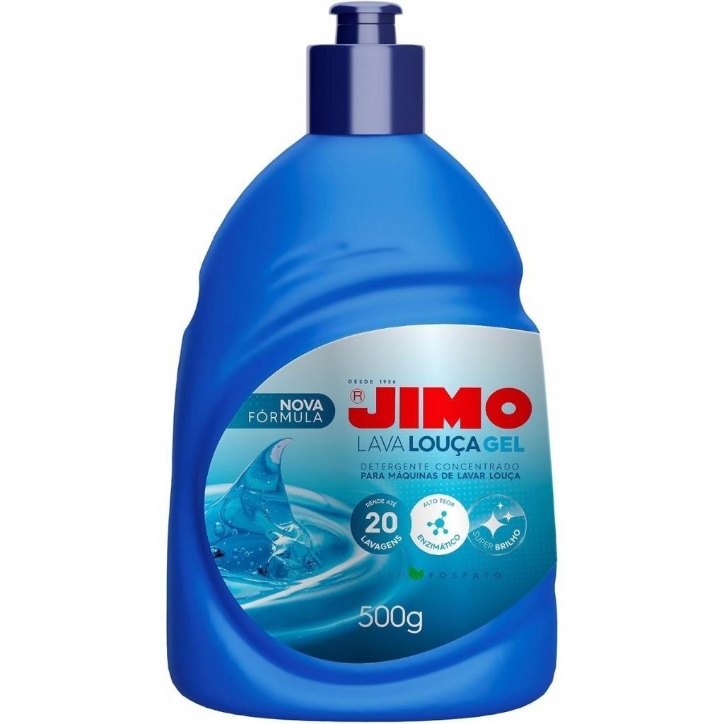 JIMO Lava Louca Gel Detergente Concentrado Desengordurante Super Brilho Limpeza Biodegrada