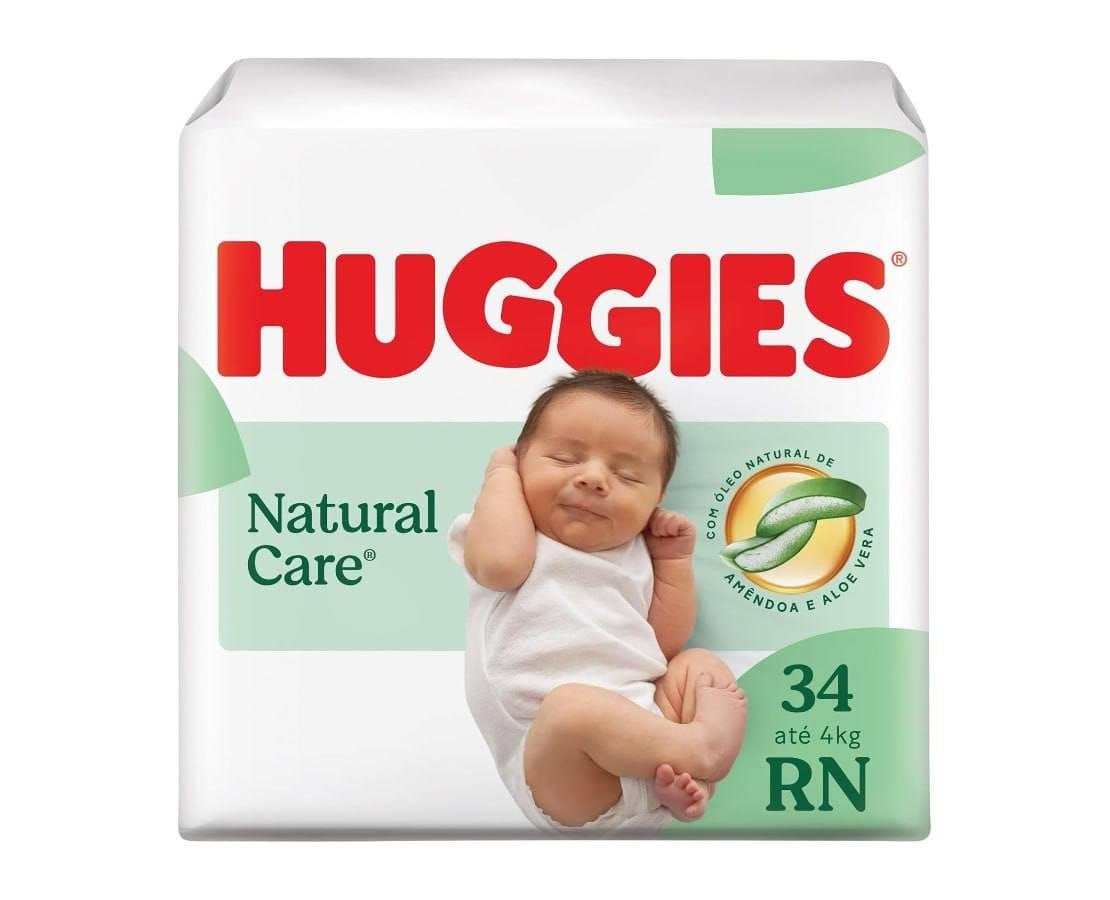 Fralda Huggies Natural Care RN 34 Unidades