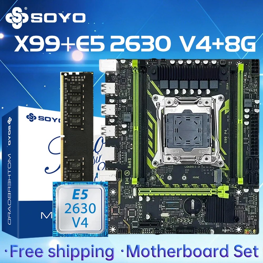 Kit X99 Soyo D4 + Xeon E5 2630 V4 (Sem Ram)