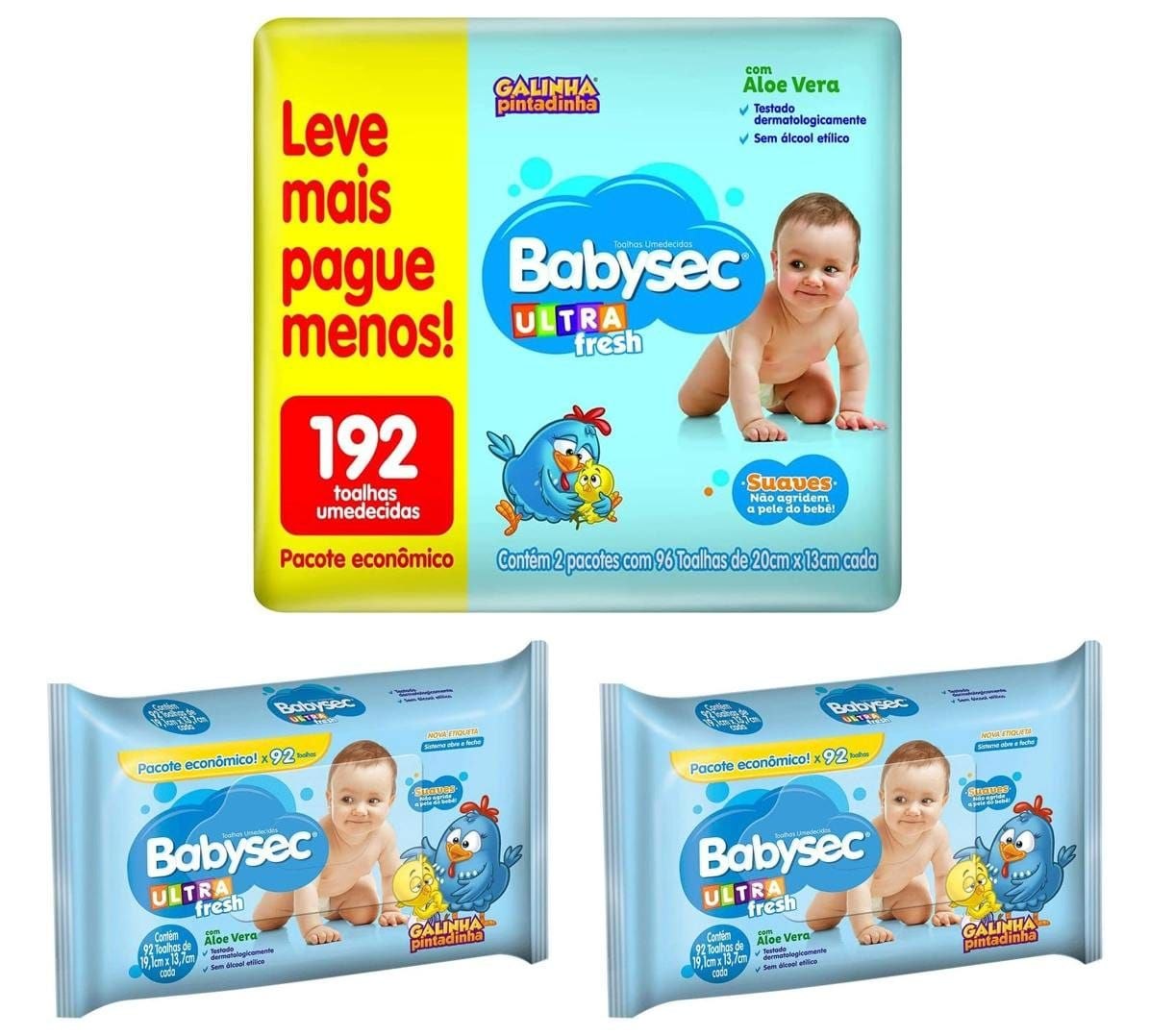 Lenço Umedecido Babysec 192 unidades