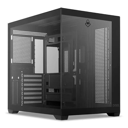 🎮Gabinete Gamer Aquário Mancer CV500L, Mid Tower, Lateral De Vidro, Preto, MCR-CV500L-BK