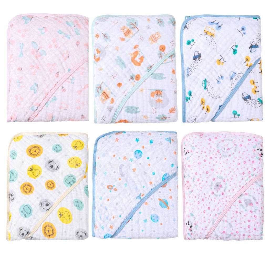 🛍️ Toalha de Banho Fralda Soft com Capuz para Bebê  OU  Kit com 2, 3 ou 4 Toalhas