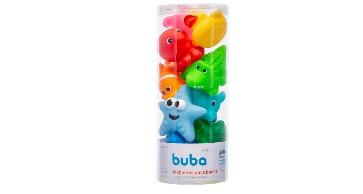 🫧 Buba, Bichinhos Para Banho Amiguinhos Aquaticos - 10 Un