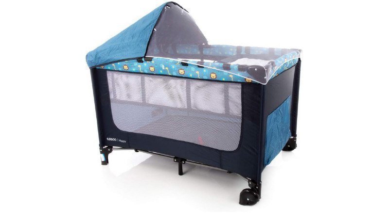 🫧 Cosco Kids, Berço Portátil Happy, 0 a 15kg , Azul