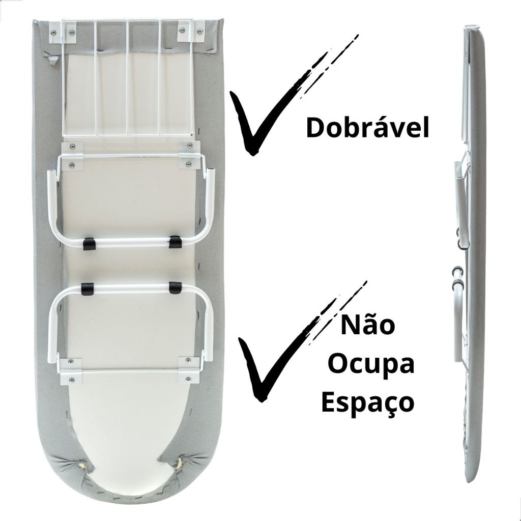 - Mesa de Passar Roupa Portátil Compacta com Suporte Ideal para Viagens e Lavanderia Aço R