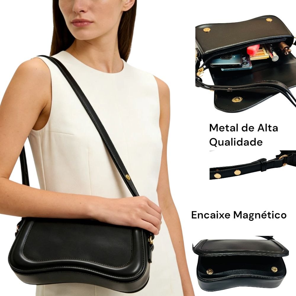 - Bolsa de Ombro Feminina com Alça Ajustável  elegante Transversal Luxo Otimo acabamento