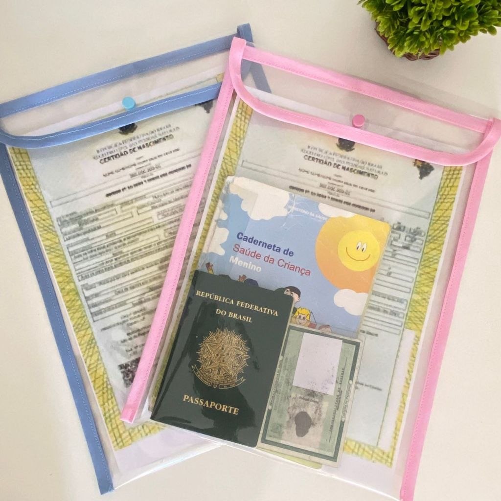 🛍️ Porta Certidão de Nascimento / Capa para Documentos