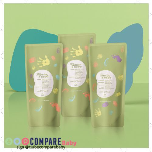 😍 Kit Refis Shampoo e Condicionador Mamãe e Bebê (3 produtos)