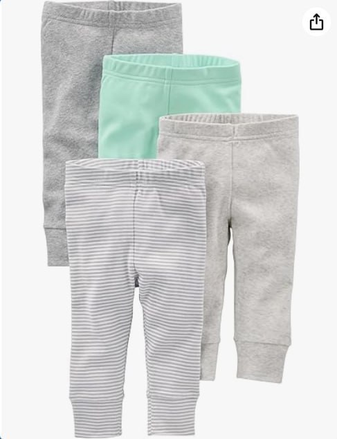 🫧 Calças Pacote com 4 calças neutras Simple Joys by Carter'sUnisex Bebê tam 3-6m