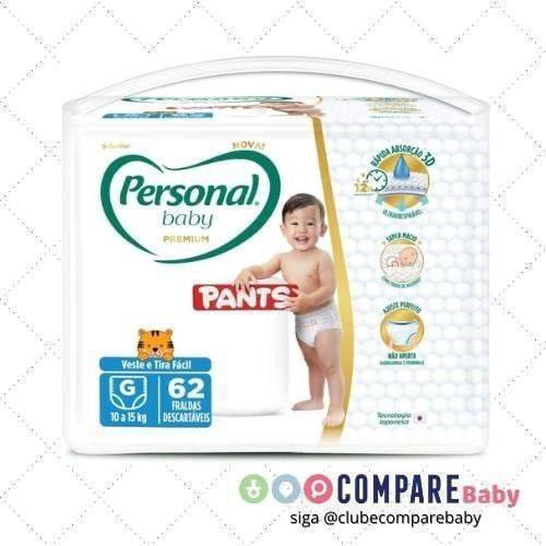 😍 Fralda Personal Baby Premium Pants G - 62 Unidades