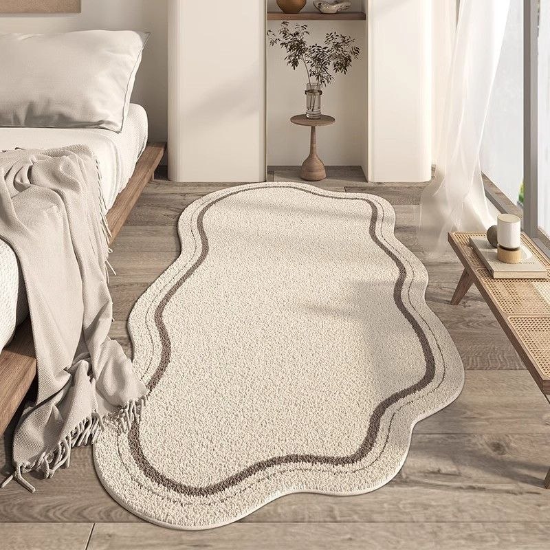 - Tapete Longo de Imitação para Quarto, Cabeceira de Caxemira Macia e Resistente a Manchas