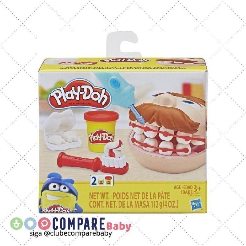😍 Play-Doh Massinha de Modelar Infantil, Mini kit Brincando de Dentista - conjunto de mas