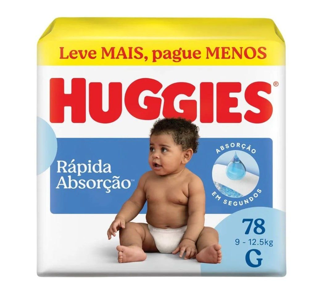 Fralda Huggies Tripla Proteção G 78 Unidades