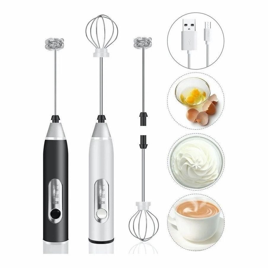 - Batedor Misturador Mixer Elétrico para Bebidas Leite Café Clara de Ovo 2 em 1