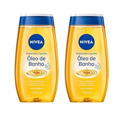 🛍️ NIVEA KIT Sabonete Líquido Óleo de Banho 200ml - 2 Unidades
