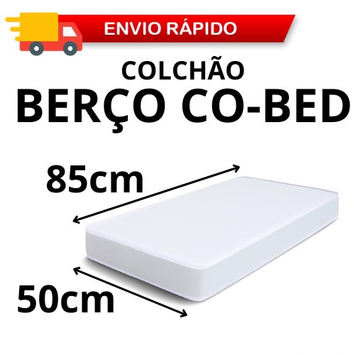 🛍️ Colchão para Berço CO-BED 85x50cm Altura Sob Medida Impermeável e Antialérgico - Confo