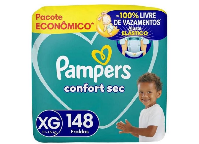 Fralda Pampers Confort Sec Tamanho XG 148 Unidades