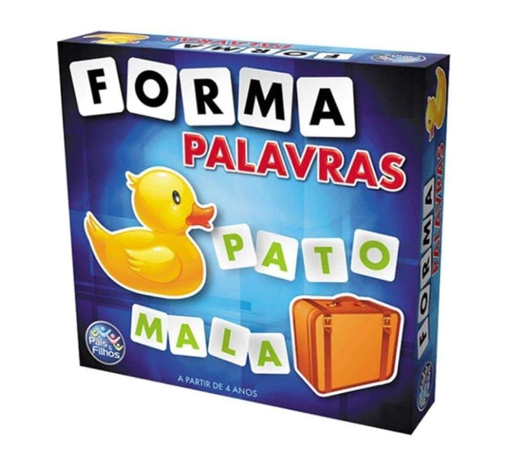 Jogo Educativo Pais & Filhos Forma Palavras, com 160 Letras + 8 Cartelas