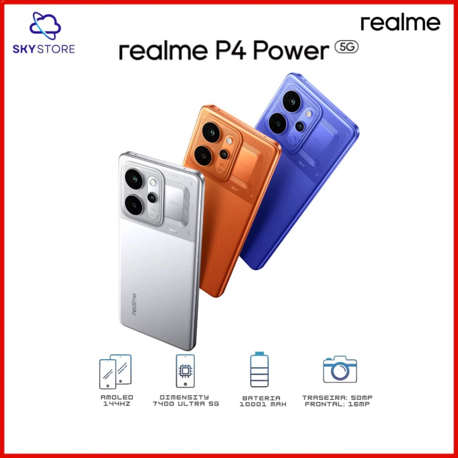 📱 Realme P4 Power 5G 256GB Dimensity 7400 Ultra, 10001mAh