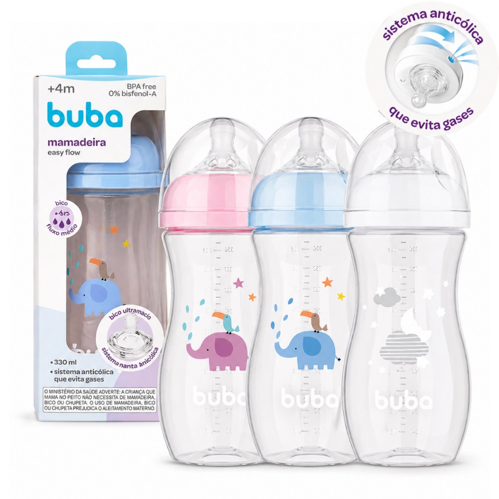 🛍️ Mamadeira Buba Anticólica Easy Flow 330ml