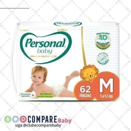 😍 Fralda Personal Baby Premium Protection M com 62 unidades