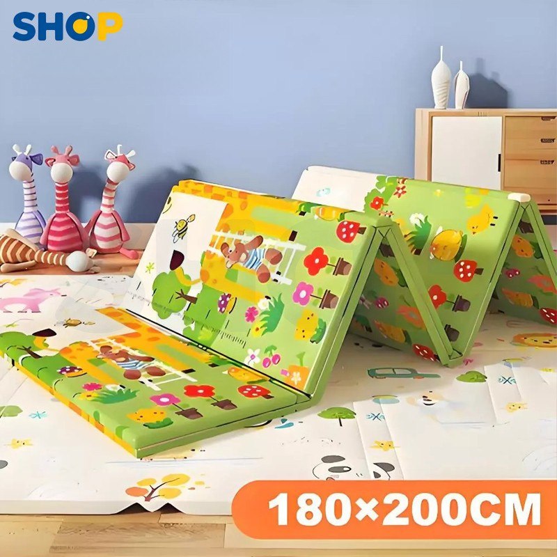 🛍️ Tapete Infantil Atividade Bebê Dupla Face Emborrachado 180*200*0.8cm-S13