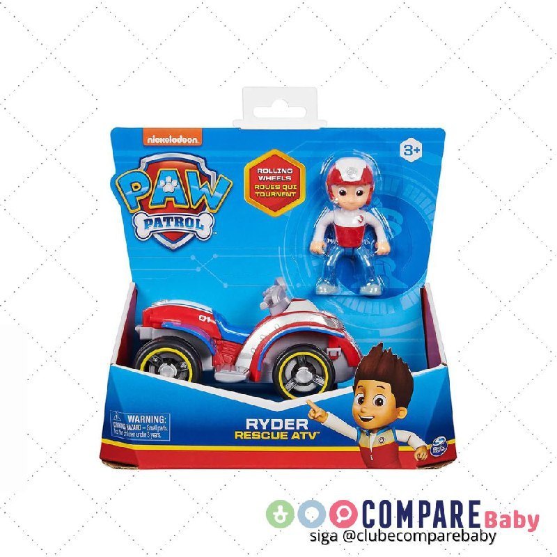 😍 Patrulha Canina - Veiculo Solido Ryder, Sunny, Multicor