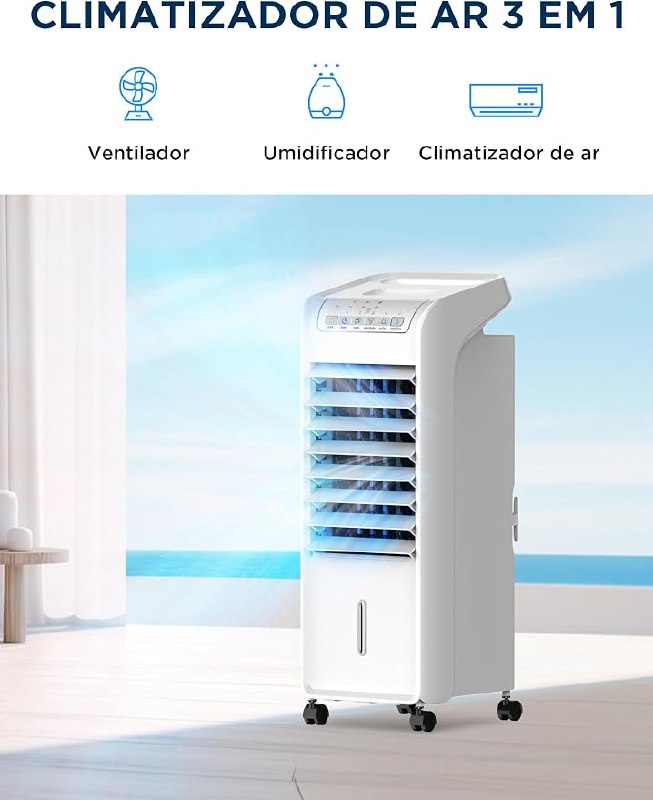💨Climatizador de Ar Frio Midea 4,5L AKAF Branco