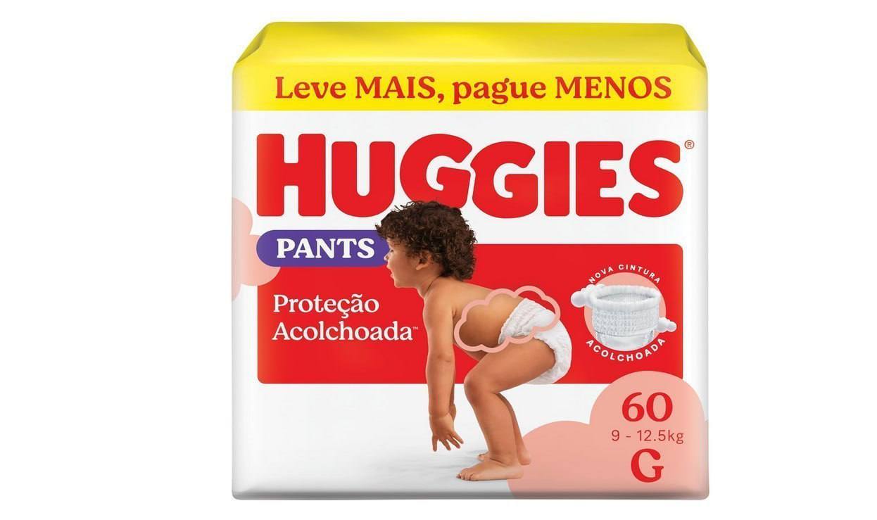 🫧 Fralda Pants Huggies Supreme Care, Tamanho G, 9-12,5 kg, 60 Unidades, Estilo Roupinha c